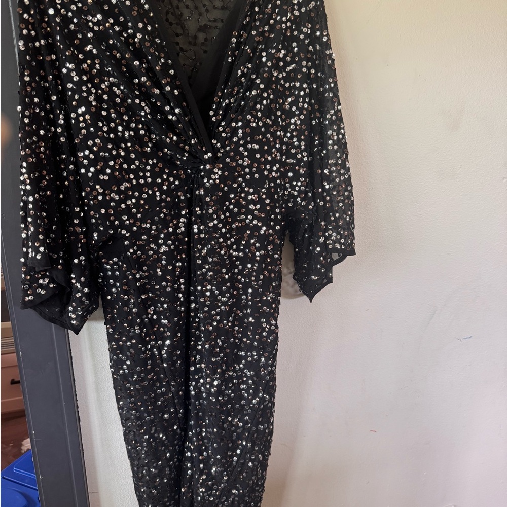 ASOS Black Sequin Embellished Top